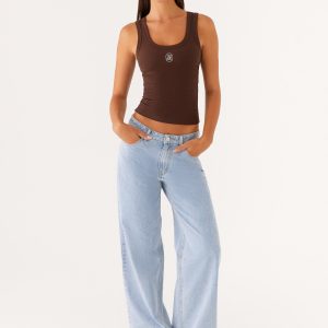 Keanna Low Rise Denim Jeans - Sky
