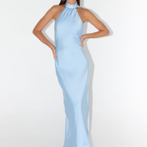 Keena Scarf Maxi Dress - Blue