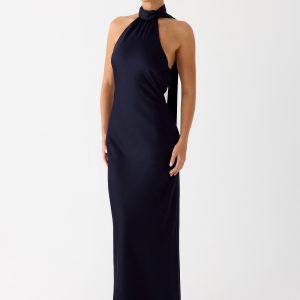 Keena Scarf Maxi Dress - Navy