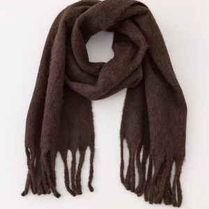 Keep Me Warm Knit Scarf - Chocolate