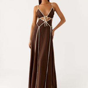 Kerli Maxi Dress - Cool Chocolate