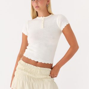 Kerrigan Knit Top - White