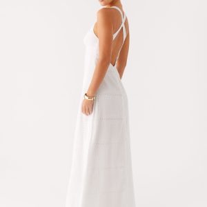 Kiana Halter Maxi Dress - White