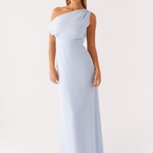 Lady Love Linen Maxi Dress - Blue