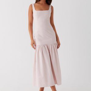 Ladylike Midi Dress - Pink