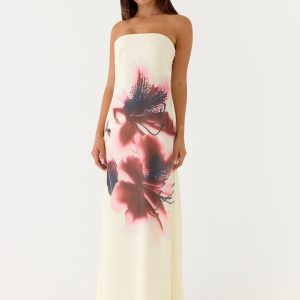Lariettea Strapless Maxi Dress - Velvet Bloom