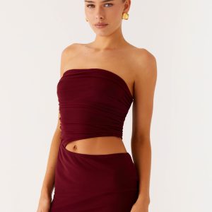 Last Heartbreak Mini Dress - Burgundy