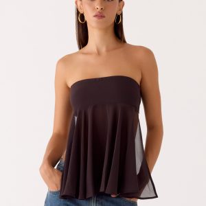 Last I Heard Top - Chocolate