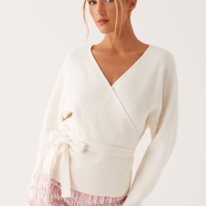 Leela Wrap Cardigan - Ivory