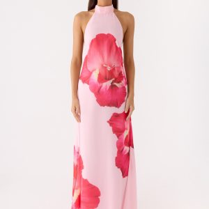 Len Maxi Dress - Pink Floral Spritz