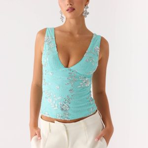 Leone Top - Aqua