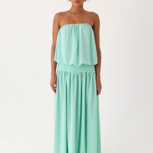 Lioras Strapless Maxi Dress - Aqua