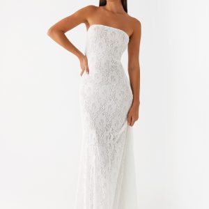 Lolita Lace Maxi Dress - Ivory