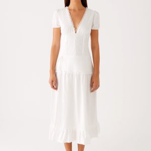 London Midi Dress - White