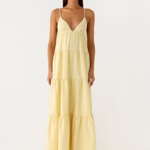 Lotty Linen Maxi Dress - Yellow