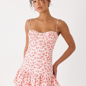 Loulette Mini Dress - Porcelain Rose