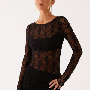 Lucid Dreams Lace Bodysuit - Black