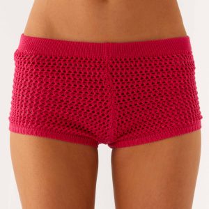 Lukella Crochet Mini Short - Hot Pink
