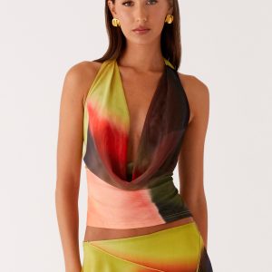 Lustra Cowl Top - Moody Floral