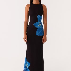 Manhattan Nights Maxi Dress - Black