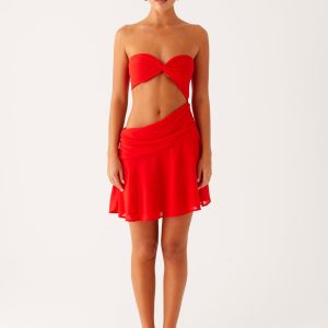 Marbella Mini Dress - Red