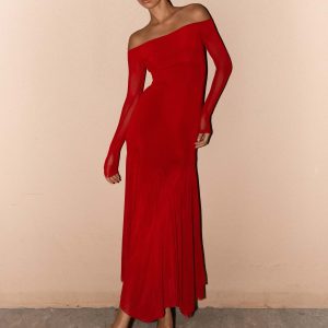 Maribel Maxi Dress - Red