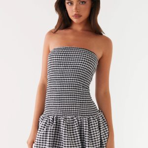 Martell Mini Dress - Black Gingham