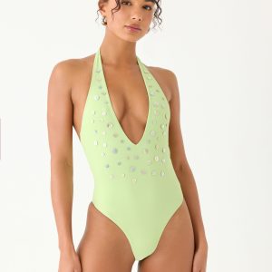Mattia One Piece Swimsuit - Lime