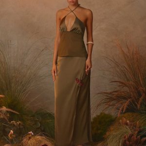 Mavie Maxi Skirt - Khaki