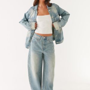 Maxwell Baggy Denim Jeans - Washed Blue