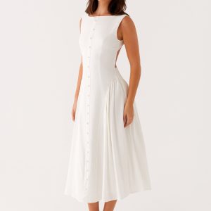 Maylah Midi Dress - White