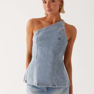 Maysa Denim Top - Blue
