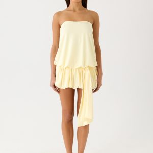Mazie Strapless Mini Dress - Yellow