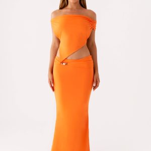 Mention Maxi Skirt - Orange