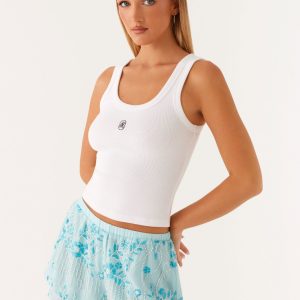 Mercer Sequin Mini Shorts - Blue