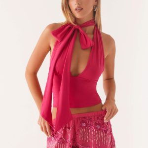 Mercer Sequin Mini Shorts - Fuchsia
