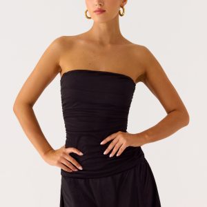Meridella Strapless Mini Dress - Black