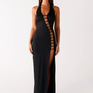 Midnight Dreams Maxi Dress - Black