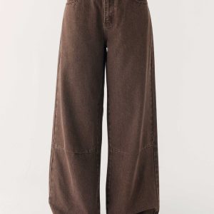 Midwest Low Rise Denim Jeans - Light Wash Chocolate