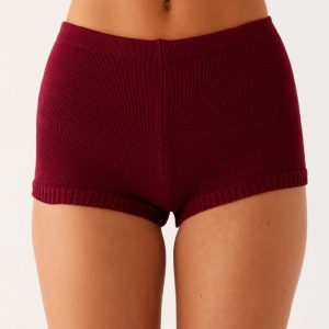 Miffy Mini Shorts - Maroon