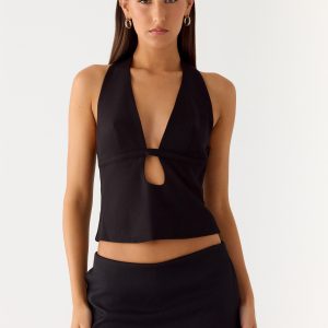 Mirna Halter Top - Black