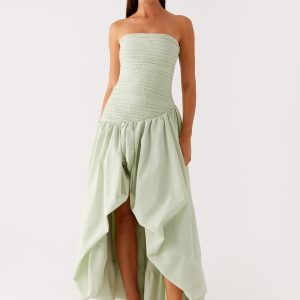 Misa Bubble Maxi Dress - Mint