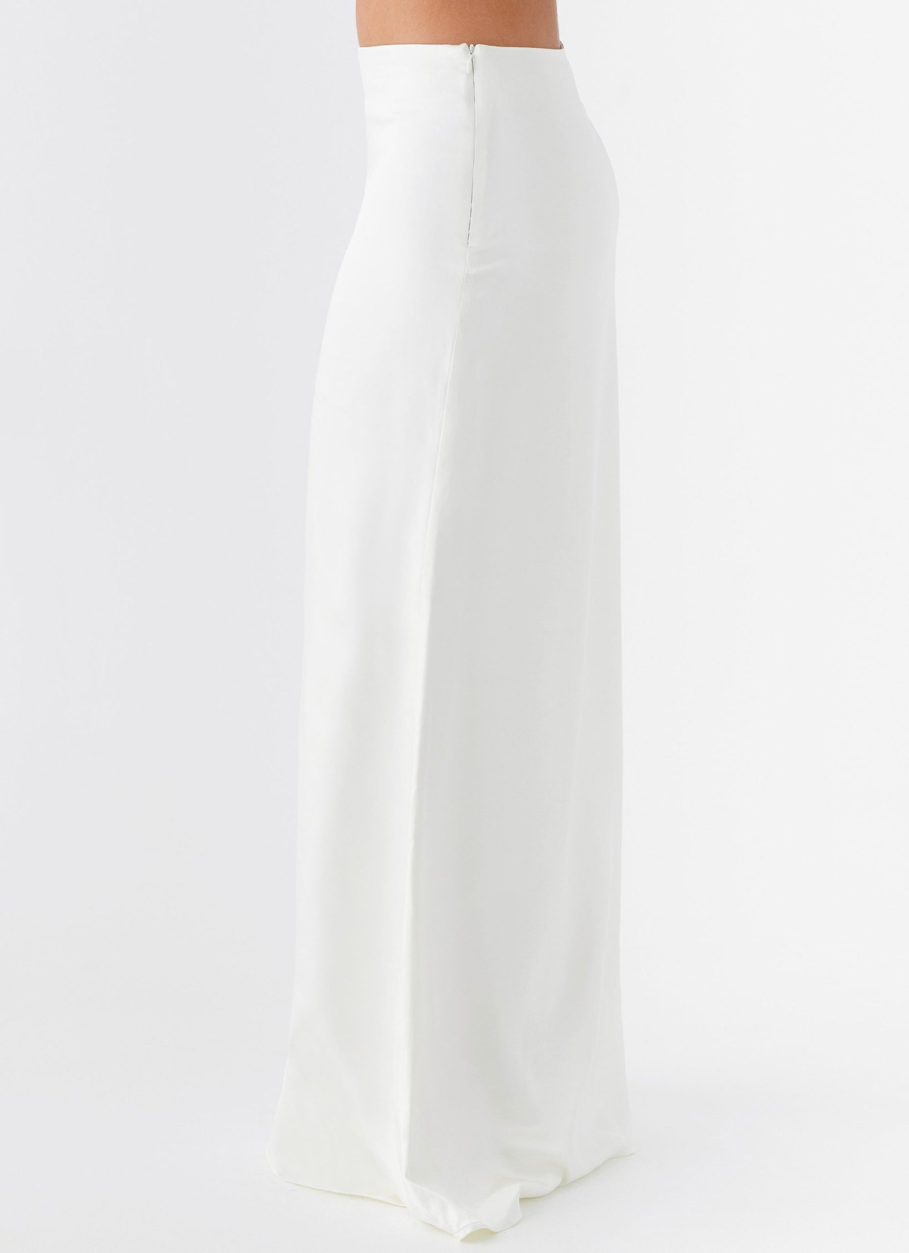 Morgan Low Rise Maxi Skirt - Ivory - Image 4