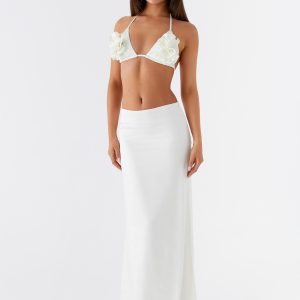 Morgan Low Rise Maxi Skirt - Ivory