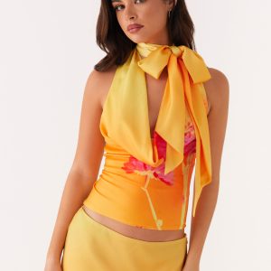 Nala Top - Orange Floral