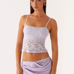 Nancy Lace Top - Lilac