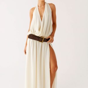 Narlah Halter Maxi Dress - Ivory