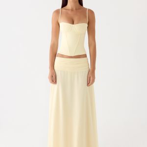 Natalya Maxi Skirt - Yellow