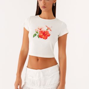 Nicolette Ruched Skort - White