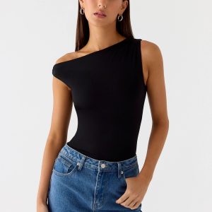 No Answer Bodysuit - Black